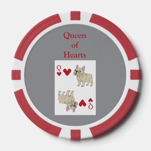 Hartenkoningin Poker Chips (Voorkant)