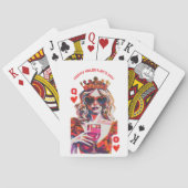 Hartenkoningin Pop Art Spiraal Notebook Pokerkaarten (Achterkant)