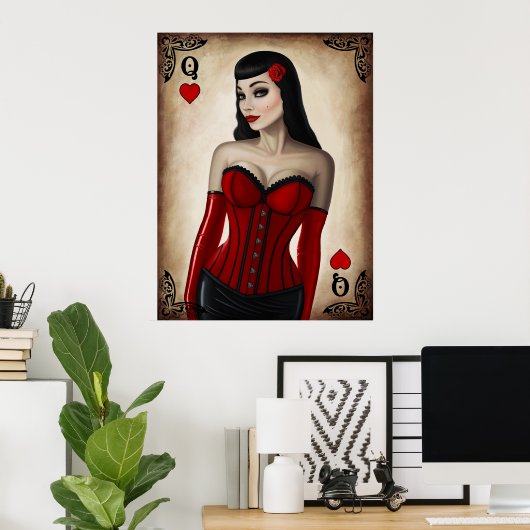 Hartenkoningin Poster (Thuiskantoor)