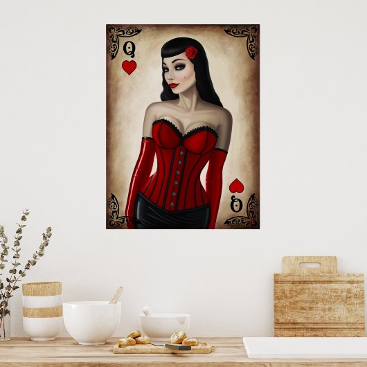 Hartenkoningin Poster (Keuken)