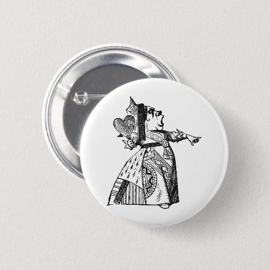 Hartenkoningin Ronde Button 5,7 Cm (Voorkant /achterkant)