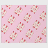 Hartenkoningin Rood en Roze  Cadeaupapier (Vlak)