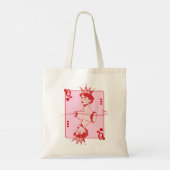 Hartenkoningin Rood en Roze  Tote Bag (Achterkant)