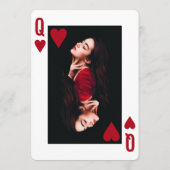 Hartenkoningin Rood Foto Diensten Kapper Menu (Achterkant)