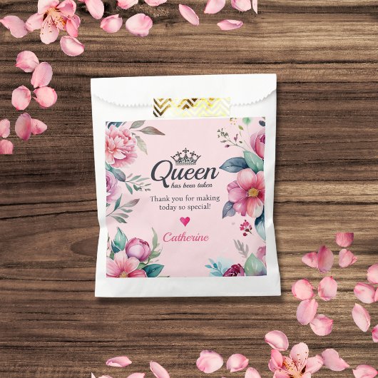 Hartenkoningin Roze Bruidsdouche Bedankzakje