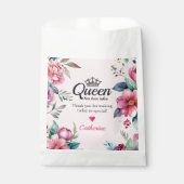 Hartenkoningin Roze Bruidsdouche Bedankzakje (Voorkant)