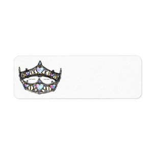 Hartenkoningin Silver Crown Tiara white Etiket