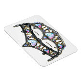 Hartenkoningin Silver Crown Tiara white magnet Magneet (Rechterzijde)