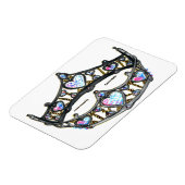 Hartenkoningin Silver Crown Tiara white magnet Magneet (Linkerzijde)