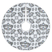 Hartenkoningin Silver Crowns Witte boomstam Tiaras Kerstboom Rok (Voorkant)