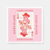 Hartenkoningin Speelkaarten Bachelorette Servet (Voorkant)