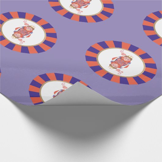 Hartenkoningin Sunburst Cadeaupapier (Hoek)