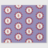 Hartenkoningin Sunburst Cadeaupapier (Vlak)