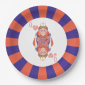 Hartenkoningin Sunburst Papieren Bordje (Voorkant)