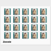 Hartenkoningin Tabby Kat Vierkante Sticker (Vel)