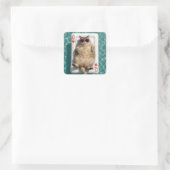 Hartenkoningin Tabby Kat Vierkante Sticker (Tas)