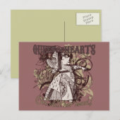 Hartenkoningin, tekenstijl briefkaart (Voorkant / Achterkant)