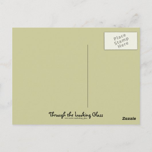 Hartenkoningin, tekenstijl briefkaart (Achterkant)