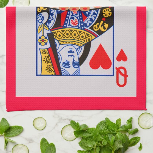 Hartenkoningin Theedoek (Gevouwen)