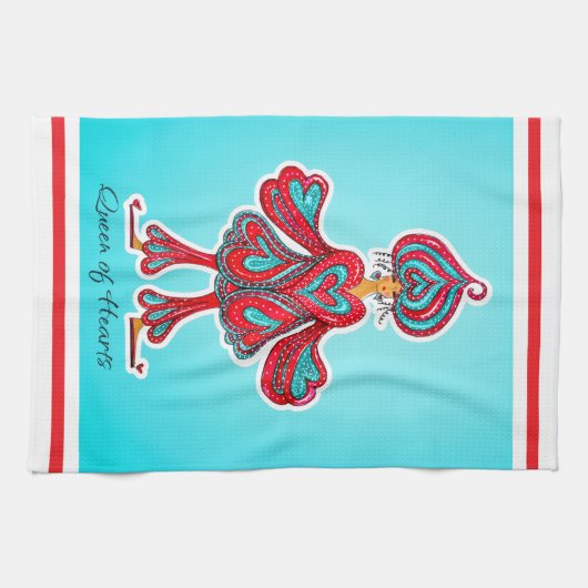 Hartenkoningin  theedoek (Horizontaal)