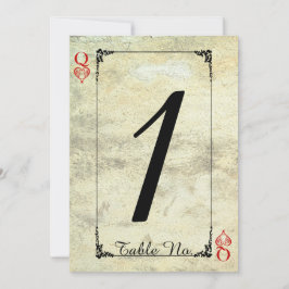 Hartenkoningin Trouwtafel Nummer Kaart