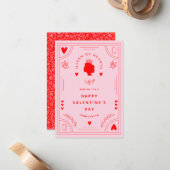 Hartenkoningin Valentijn Notitiekaartje (Voorkant / Achterkant in situ)