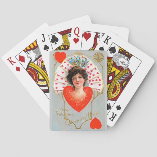 HARTENKONINGIN,Valentijnsdag Pokerkaarten (Achterkant)