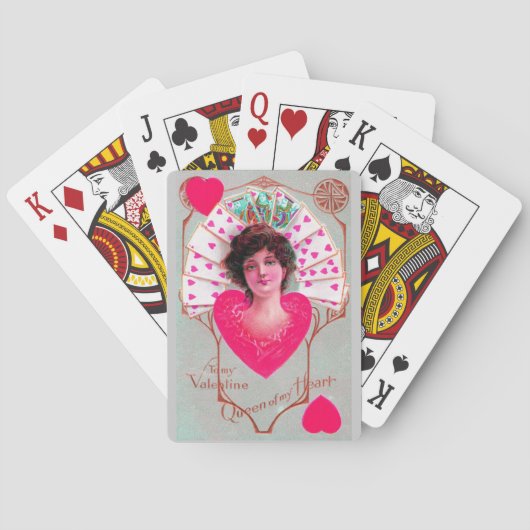HARTENKONINGIN,Valentijnsdag Pokerkaarten (Achterkant)