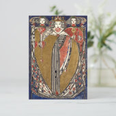 Hartenkoningin van Margaret Macdonald Mackintosh Bedankkaart (Staand voorkant)
