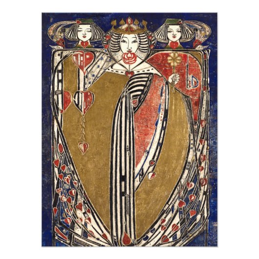 Hartenkoningin van Margaret Macdonald Mackintosh Foto Afdruk (Voorkant)