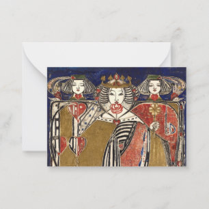 Hartenkoningin van Margaret Macdonald Mackintosh Notitiekaartje