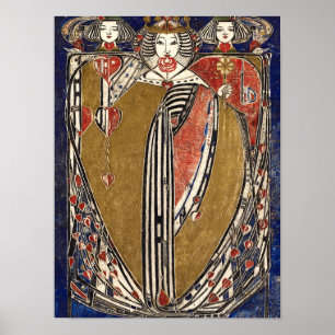 Hartenkoningin van Margaret Macdonald Mackintosh Poster