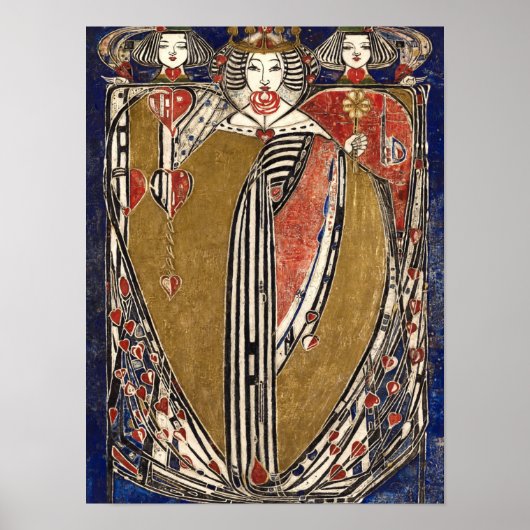 Hartenkoningin van Margaret Macdonald Mackintosh Poster (Voorkant)