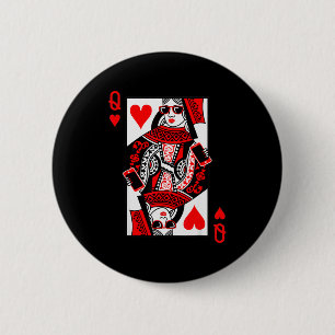 Hartenkoningin - Vintage Valentijnsdag Kostuum Ronde Button 5,7 Cm