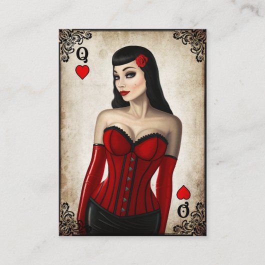 Hartenkoningin - Visitekaartje (Voorkant)