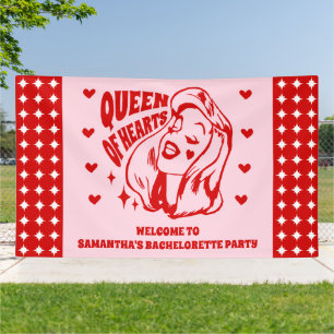 Hartenkoningin vrijgezellenfeest Verwelkoming Spandoek