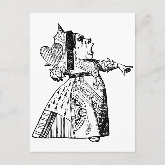 Hartenkoningin - weg met haar hoofd! briefkaart (Voorkant)