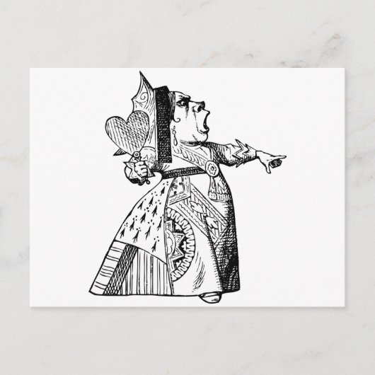 Hartenkoningin - weg met haar hoofd! briefkaart (Voorkant)