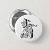 Hartenkoningin - weg met haar hoofd! ronde button 5,7 cm (Voorkant /achterkant)
