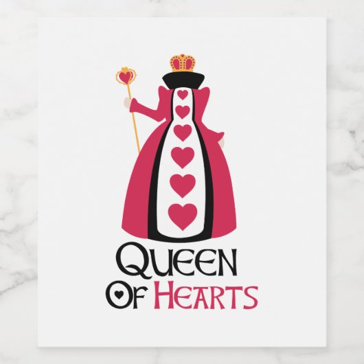 Hartenkoningin Wijn Etiket (Enkel label)