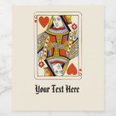 Hartenkoningin Wijn Etiket (Enkel label)