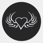 hartenkreet ronde sticker (Voorkant)