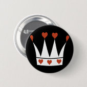 Hartenkroon Ronde Button 5,7 Cm (Voorkant /achterkant)