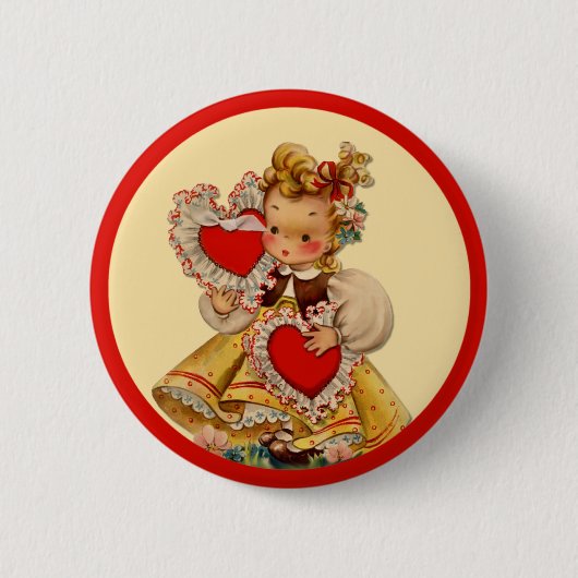 hartenliefje ronde button 5,7 cm (Voorkant)