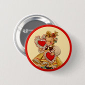 hartenliefje ronde button 5,7 cm (Voorkant /achterkant)