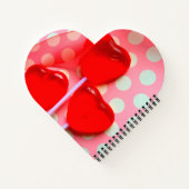 Hartenlolly's op poka-stippen notitieboek (Achterkant)