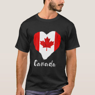hartenmakreel Leaf Canada Vlag Canadese roet T-shirt