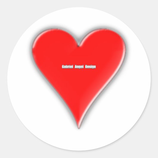 hartenpak ronde sticker (Voorkant)