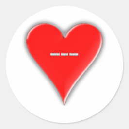 hartenpak ronde sticker