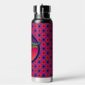 Hartenpatroon badhanddoek waterfles (Links)